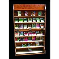 Nebraska Seed Company Oak Display Case
