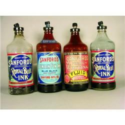 Four Misc. Sandford Ink Bottles