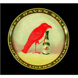 Red Raven Splits Tin Serving Tray