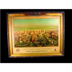 1896 Custers Last Fight Cardboard Sign