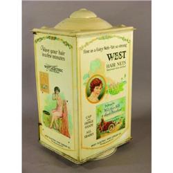 West Electric Hairnet Tin Store Display