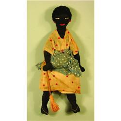 Late 1800s Black Americana Rag Doll
