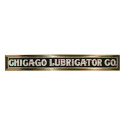 Chicago Lubricator Company Glass Sign