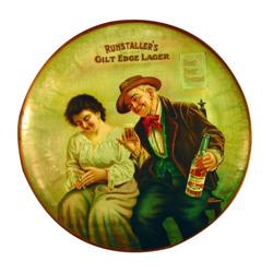 Ruhstallers Gilt Edge Lager Tin Charger