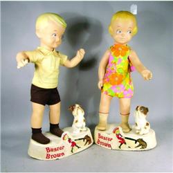 Two Buster Brown Store Display Figures