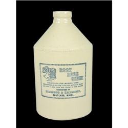 Stoneware Jug for S and H Root Beer Syrup