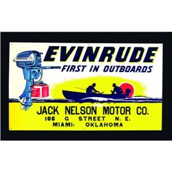 Evinrude Embossed Tin Sign
