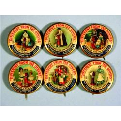Six Sharples Celluloid Pinbacks