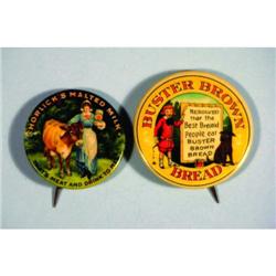 Two Celluloid Advertising Pinbacks