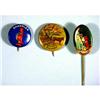 Image 1 : Two Celluloid Pinbacks and a Stick Pin