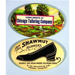 Two Celluloid Pocket Mirrors