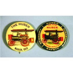 Huber Steam Engine Celluloid Pinbacks