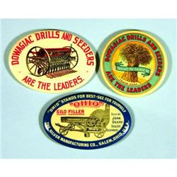 Three Celluloid Pocket Mirrors