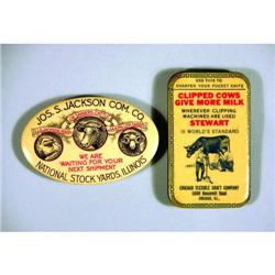 Two Celluloid Knife Sharpening Stones