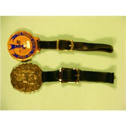 Two Metal Watch Fobs Cream Seperators