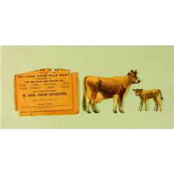 De Laval Die Cut Tin Cow and Calf