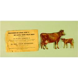 De Laval Die Cut Tin Cow and Calf