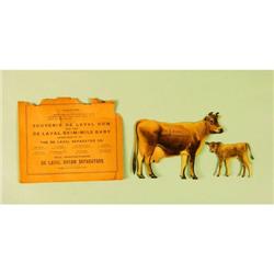 De Laval Die Cut Tin Cow and Calf