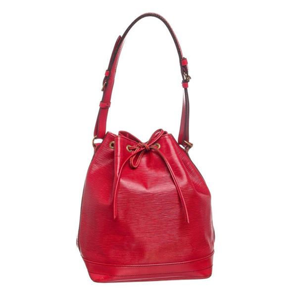 Louis Vuitton Red Epi Leather Noe GM Drawstring Shoulder Bag