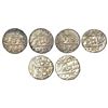 Image 1 : Mughals: Kankruti mint, silver rupee (3), Muhammad Shah, Alamgir II and Shah Alam II.