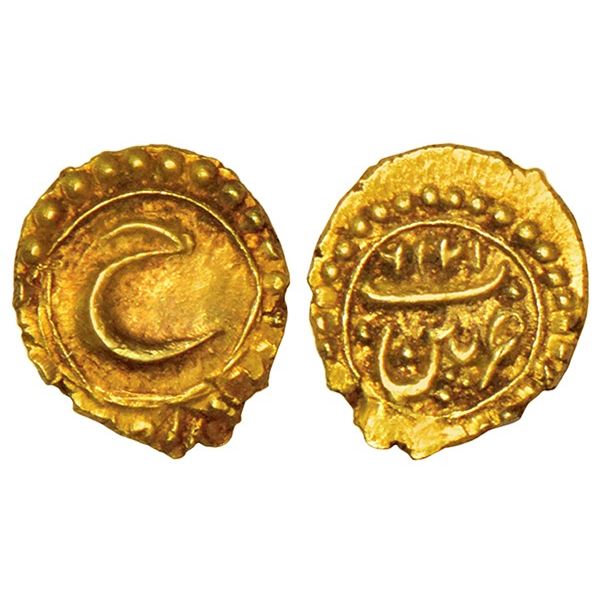 Independent Kingdoms: Mysore, Tipu Sultan (1782-1799 AD), gold fanam, Pattan mint, AM 1216, 0.37g.