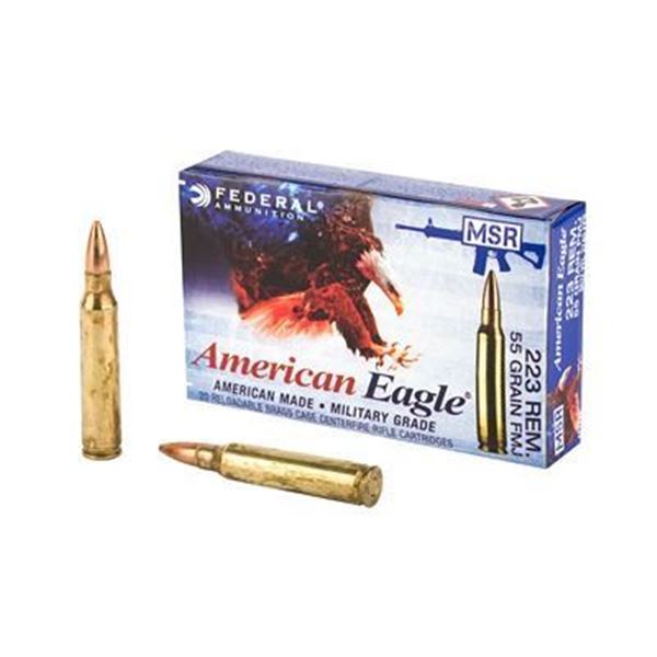 FED AM EAGLE 223REM 55G FMJLC - 20 RDS