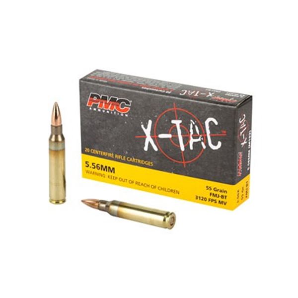 PMC XTAC 556NATO 55GR FMJBT - 100 RDS