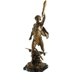 Lindbergh Flight Commemorative Bronze Statuette