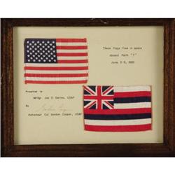 Project Mercury Flown U.S. and Hawaii Flags