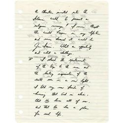 Jim Irwin Autograph Manuscript Signed in Text