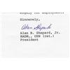 Image 2 : Alan Shepard Signed Letters and Document