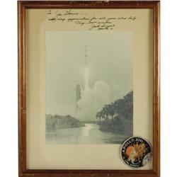 Jack Swigert Lg Signed Apollo 13 Launch Photo