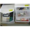 Image 2 : 2 PLASTIC CONTAINERS OF OFFICE SUPPLIES