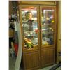 Image 1 : GLASS SHELVED OAK DISPLAY CASE