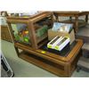Image 1 : GLASS TOP COFFEE TABLE WITH 1 END TABLE.