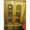 Image 1 : GLASS DOORED CORNER CABINET