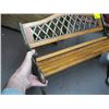 Image 2 : KIDS METAL AND WOOD GARDEN BENCH WITH TWO STUFFED BEARS