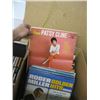 Image 2 : BOX OF RECORDS AND TWO METAL WALL SCONCES