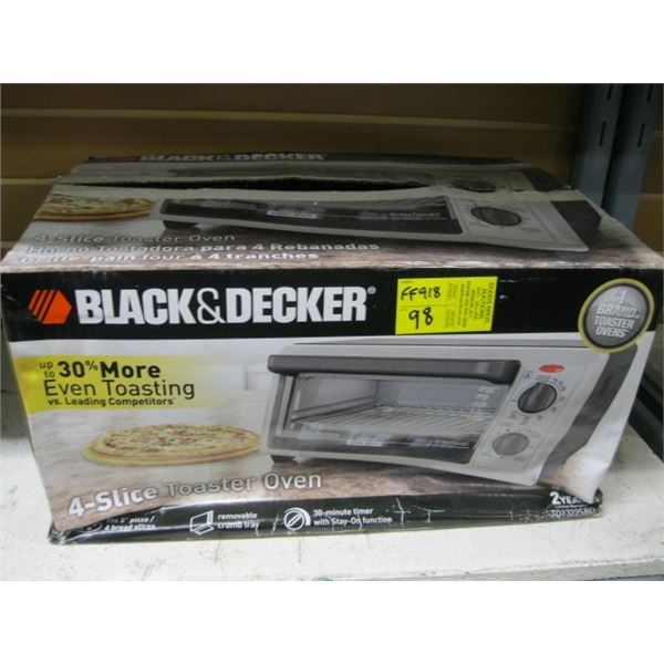 BLACK AND DECKER 4 SLICE TOASTER OVEN