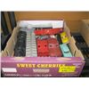 Image 1 : FLAT OF ASST. MODEL TRAIN CARS, ENGINE, ETC.