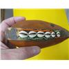 Image 2 : BARK CYLINDER WITH BEADS & SHELL ADORNMENT