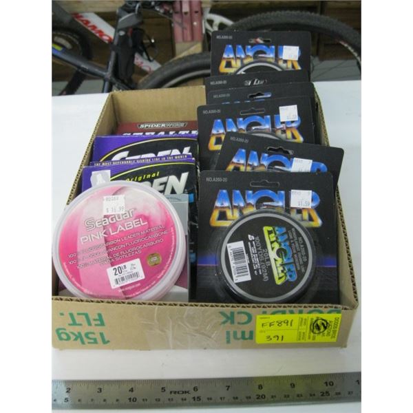 11 NEW PACKAGES OF FISHING LINE, VARIOUS WEIGHTS