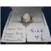 Image 2 : LADIES 9KT CAMEO RING WITH 4 DIAMONDS, SZ 4.5