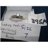 Image 2 : LADIES 14KT SOLITAIRE DIAMOND RING, SZ 7