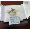 Image 1 : LADIES 10KT RING WITH SMALL DIAMONDS, SZ 7 1/4