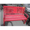 Image 1 : RED OUTDOOR WOOD BENCH