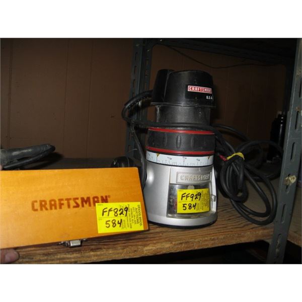 CRAFTSMAN ROUTER WITH SET OF ROUTER BITS