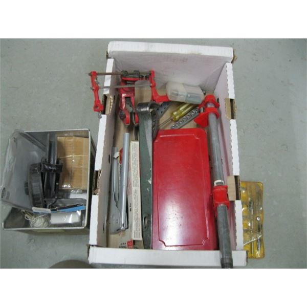 WOOD CLAMPS & ASST. TOOLS