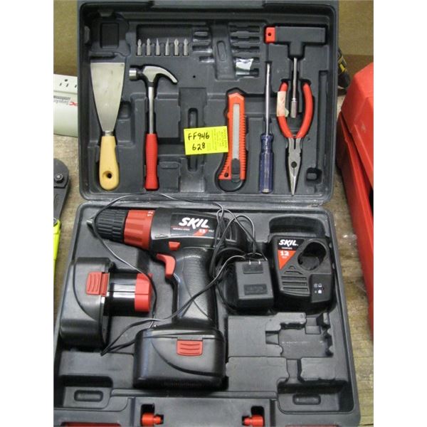 SKILL 12V CORDLESS DRILL & TOOL KIT