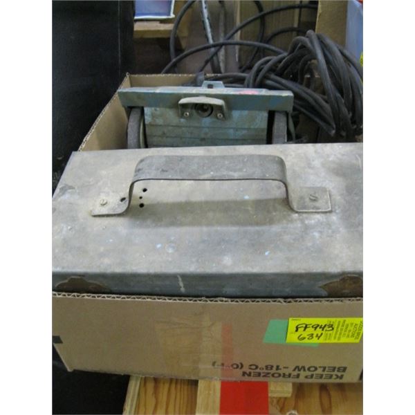 BOWMAN ELEC. GRINDER & SMALL METAL BOX